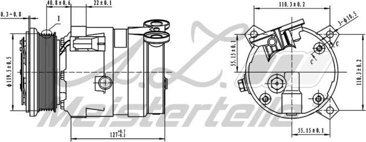 A.Z. Meisterteile AZMT-45-041-1134 - Компресор, климатизация vvparts.bg