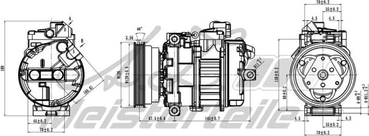 A.Z. Meisterteile AZMT-45-041-1136 - Компресор, климатизация vvparts.bg