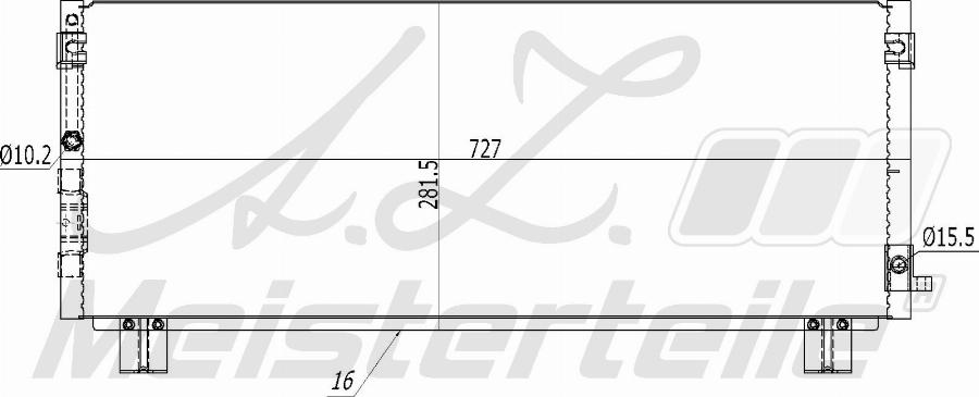 A.Z. Meisterteile AZMT-45-030-1495 - Кондензатор, климатизация vvparts.bg