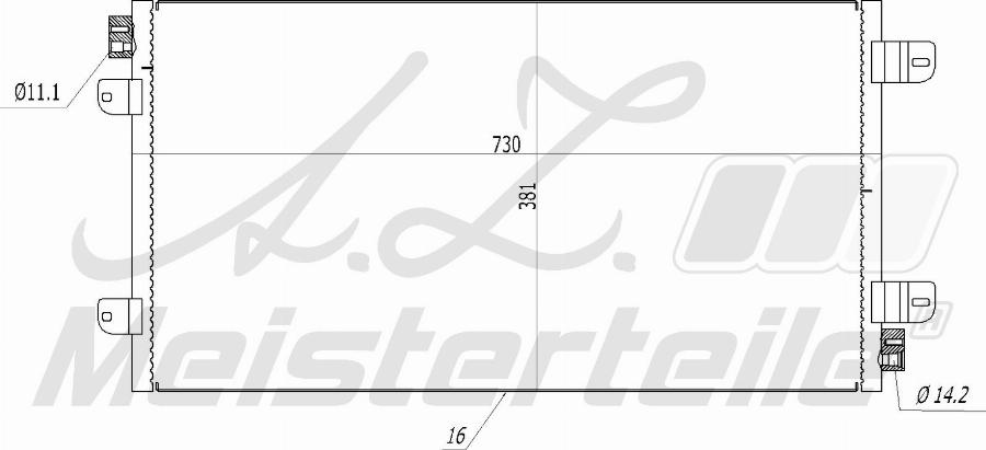 A.Z. Meisterteile AZMT-45-030-1465 - Кондензатор, климатизация vvparts.bg