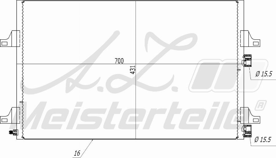 A.Z. Meisterteile AZMT-45-030-1407 - Кондензатор, климатизация vvparts.bg