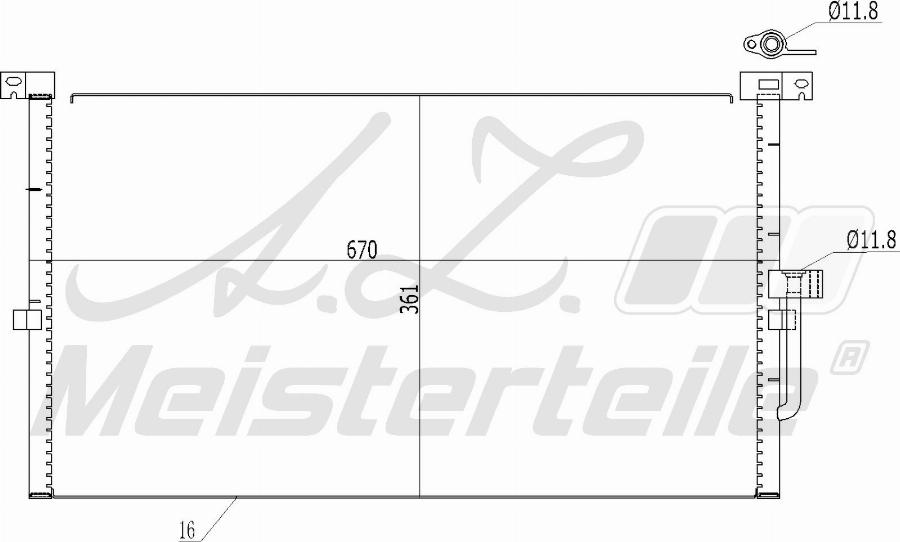 A.Z. Meisterteile AZMT-45-030-1418 - Кондензатор, климатизация vvparts.bg