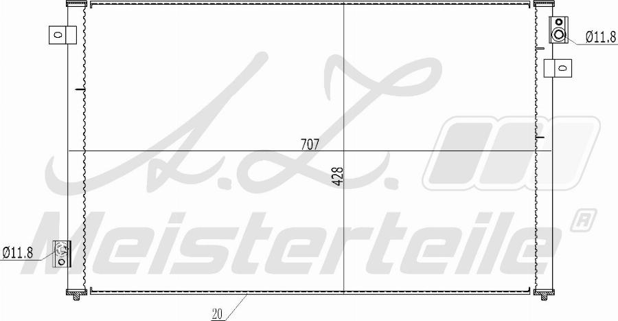 A.Z. Meisterteile AZMT-45-030-1412 - Кондензатор, климатизация vvparts.bg