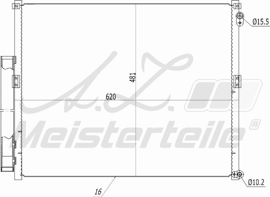 A.Z. Meisterteile AZMT-45-030-1489 - Кондензатор, климатизация vvparts.bg