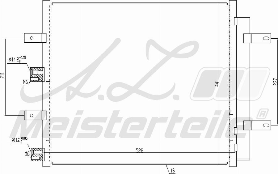 A.Z. Meisterteile AZMT-45-030-1429 - Кондензатор, климатизация vvparts.bg