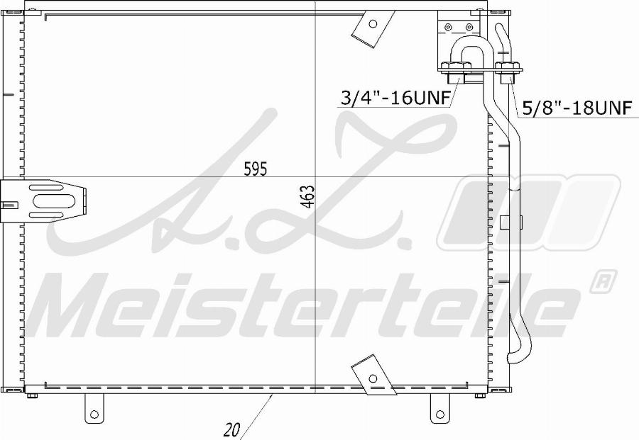 A.Z. Meisterteile AZMT-45-030-1475 - Кондензатор, климатизация vvparts.bg