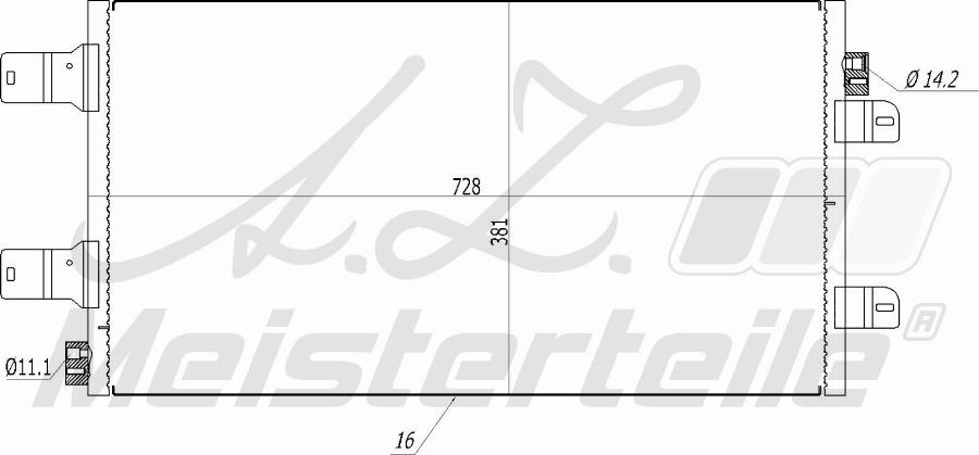 A.Z. Meisterteile AZMT-45-030-1478 - Кондензатор, климатизация vvparts.bg