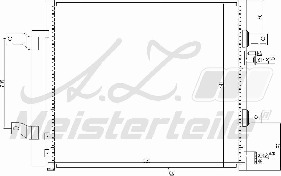 A.Z. Meisterteile AZMT-45-030-1553 - Кондензатор, климатизация vvparts.bg