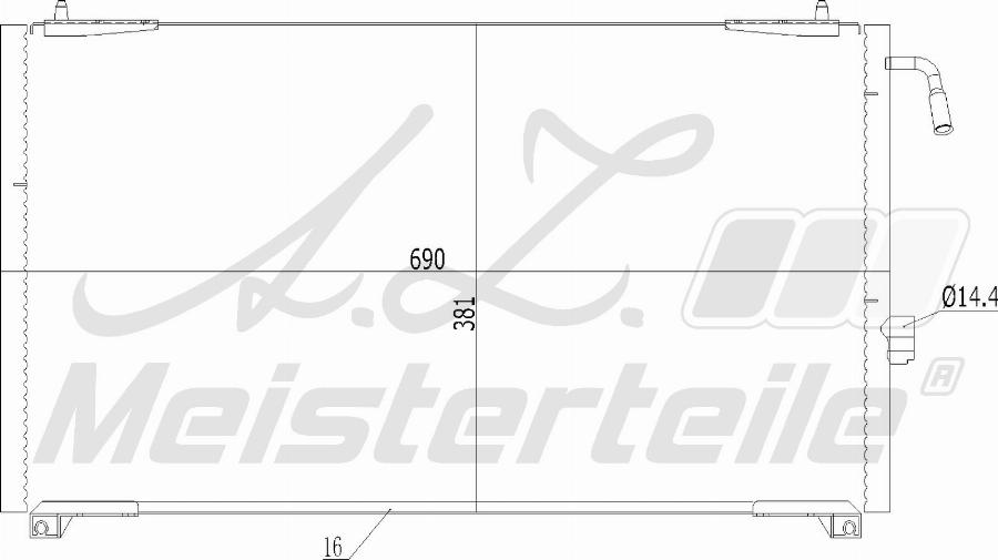 A.Z. Meisterteile AZMT-45-030-1519 - Кондензатор, климатизация vvparts.bg