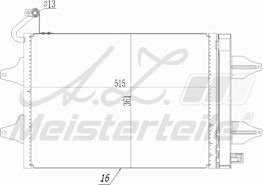 A.Z. Meisterteile AZMT-45-030-1057 - Кондензатор, климатизация vvparts.bg