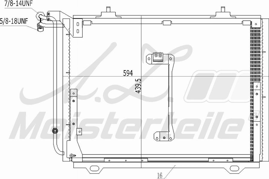 A.Z. Meisterteile AZMT-45-030-1085 - Кондензатор, климатизация vvparts.bg