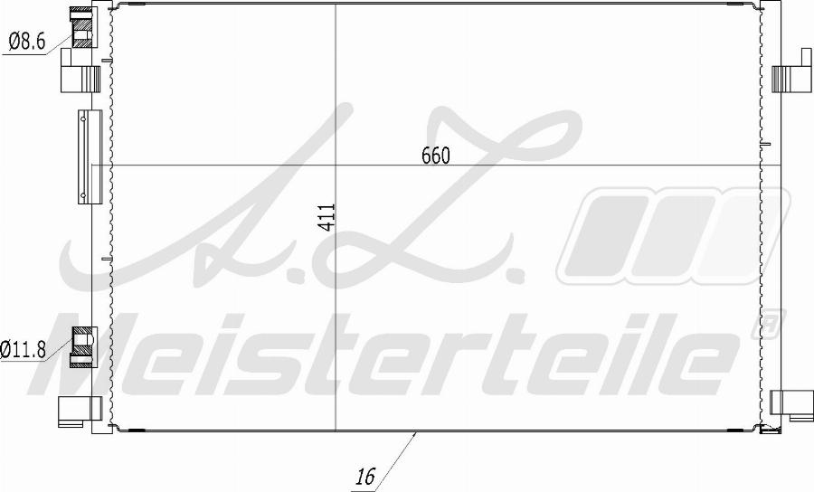 A.Z. Meisterteile AZMT-45-030-1032 - Кондензатор, климатизация vvparts.bg