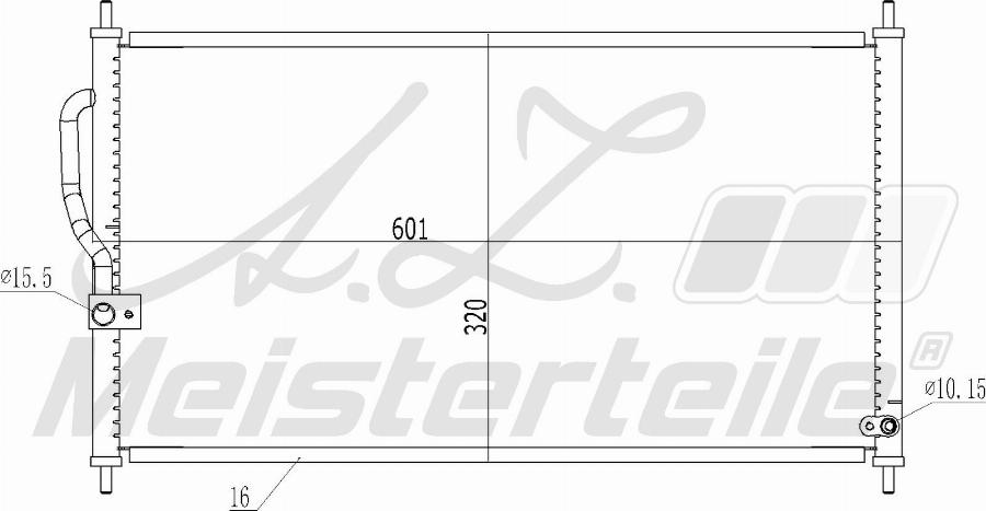 A.Z. Meisterteile AZMT-45-030-1026 - Кондензатор, климатизация vvparts.bg