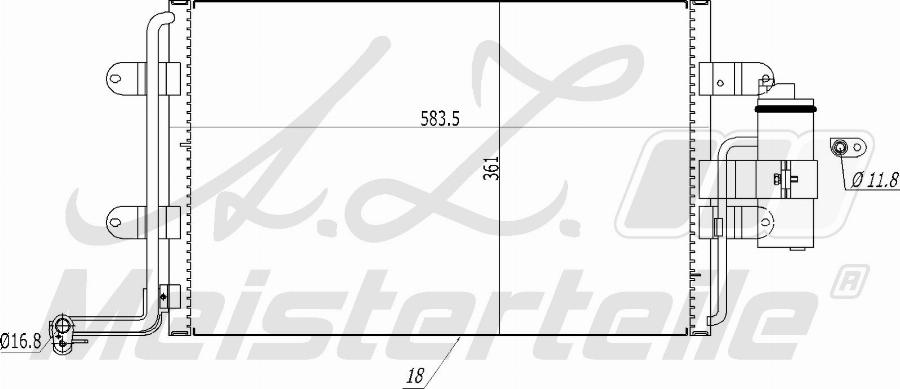 A.Z. Meisterteile AZMT-45-030-1102 - Кондензатор, климатизация vvparts.bg