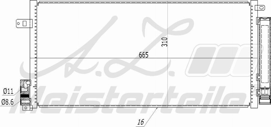 A.Z. Meisterteile AZMT-45-030-1185 - Кондензатор, климатизация vvparts.bg