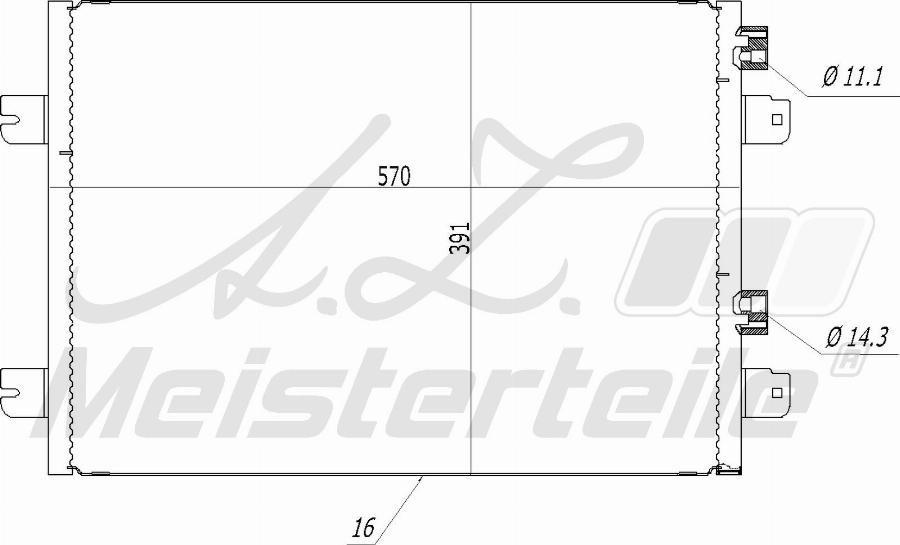 A.Z. Meisterteile AZMT-45-030-1180 - Кондензатор, климатизация vvparts.bg