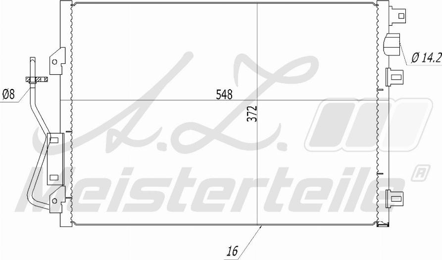 A.Z. Meisterteile AZMT-45-030-1181 - Кондензатор, климатизация vvparts.bg
