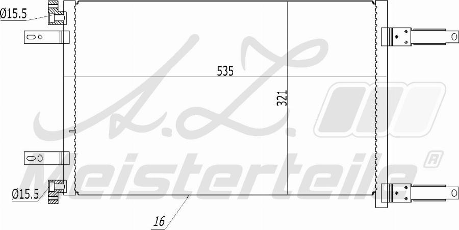 A.Z. Meisterteile AZMT-45-030-1188 - Кондензатор, климатизация vvparts.bg