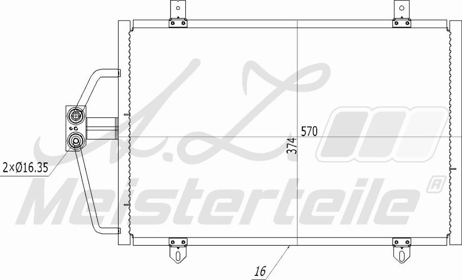 A.Z. Meisterteile AZMT-45-030-1175 - Кондензатор, климатизация vvparts.bg