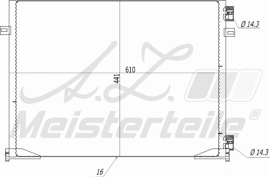 A.Z. Meisterteile AZMT-45-030-1176 - Кондензатор, климатизация vvparts.bg