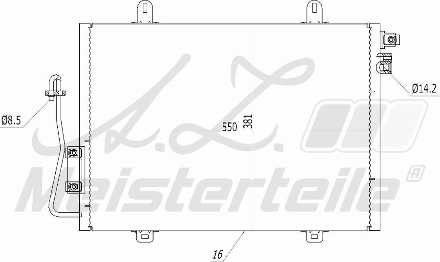 A.Z. Meisterteile AZMT-45-030-1173 - Кондензатор, климатизация vvparts.bg