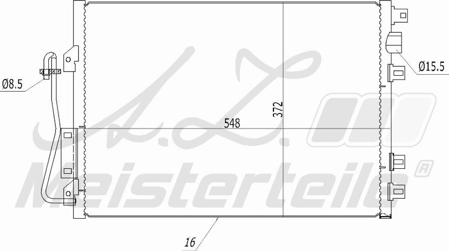 A.Z. Meisterteile AZMT-45-030-1172 - Кондензатор, климатизация vvparts.bg