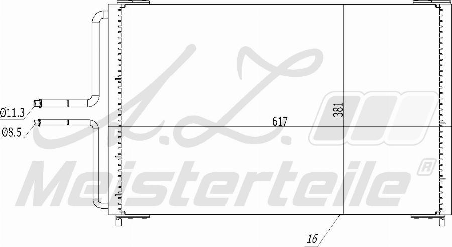 A.Z. Meisterteile AZMT-45-030-1363 - Кондензатор, климатизация vvparts.bg