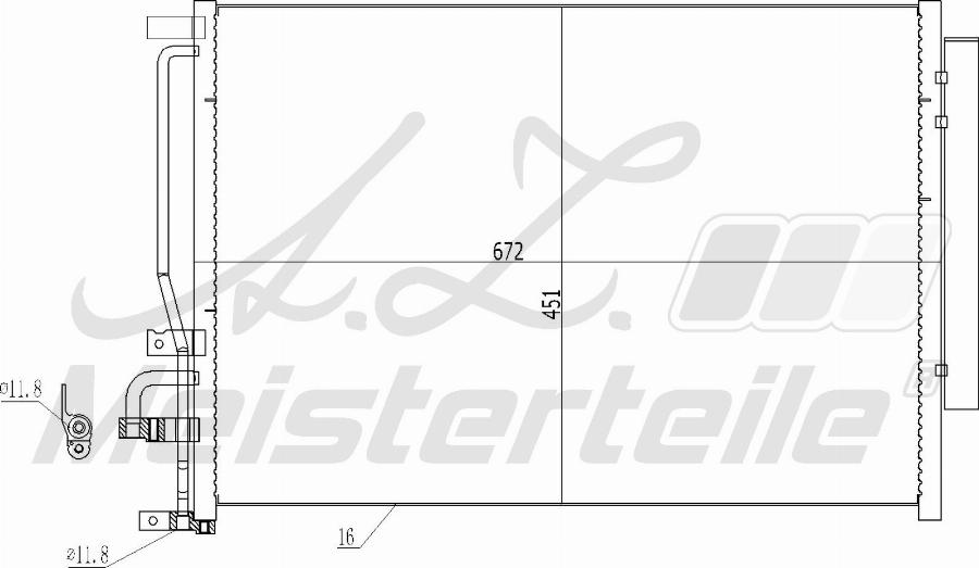 A.Z. Meisterteile AZMT-45-030-1292 - Кондензатор, климатизация vvparts.bg