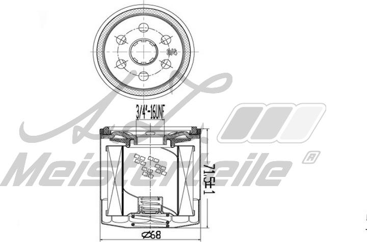 A.Z. Meisterteile AZMT-41-040-1330 - Маслен филтър vvparts.bg