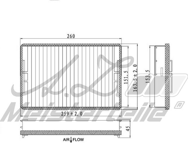 A.Z. Meisterteile AZMT-41-010-1491 - Филтър купе (поленов филтър) vvparts.bg