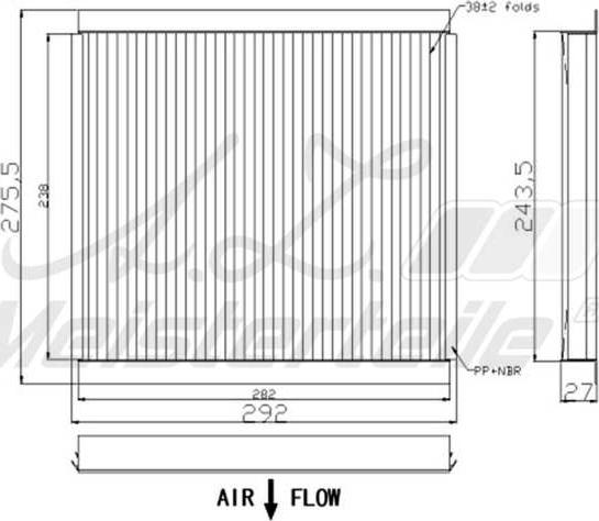 A.Z. Meisterteile AZMT-41-010-1449 - Филтър купе (поленов филтър) vvparts.bg