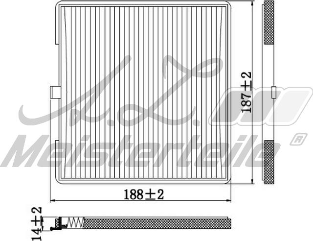 A.Z. Meisterteile AZMT-41-010-1558 - Филтър купе (поленов филтър) vvparts.bg