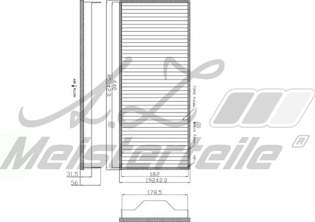 A.Z. Meisterteile AZMT-41-010-1503 - Филтър купе (поленов филтър) vvparts.bg