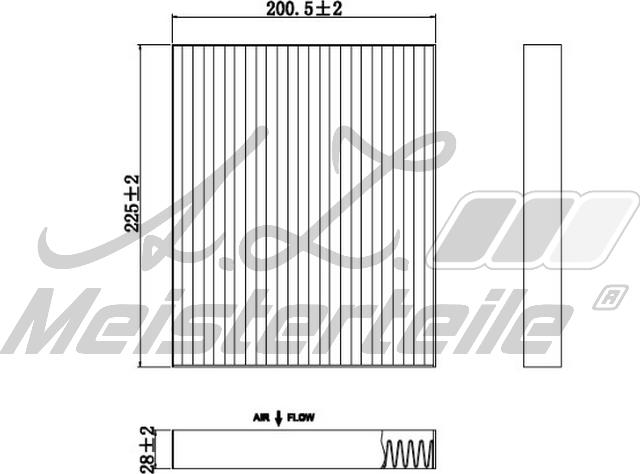 A.Z. Meisterteile AZMT-41-010-1511 - Филтър купе (поленов филтър) vvparts.bg