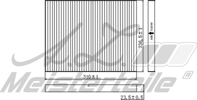 A.Z. Meisterteile AZMT-41-010-1688 - Филтър купе (поленов филтър) vvparts.bg