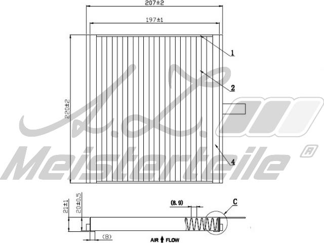 A.Z. Meisterteile AZMT-41-010-1759 - Филтър купе (поленов филтър) vvparts.bg