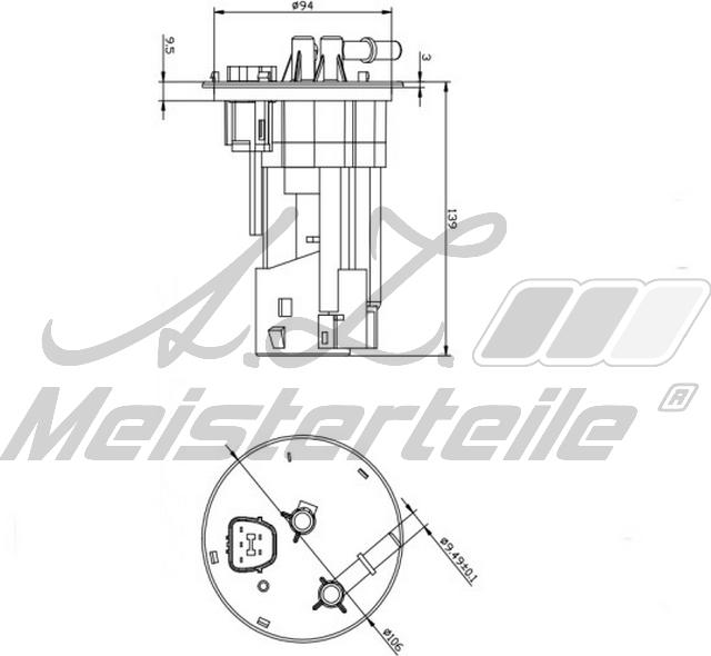 A.Z. Meisterteile AZMT-41-020-1448 - Горивен филтър vvparts.bg