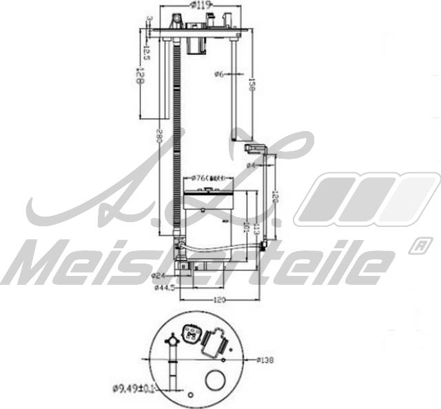 A.Z. Meisterteile AZMT-41-020-1458 - Горивен филтър vvparts.bg