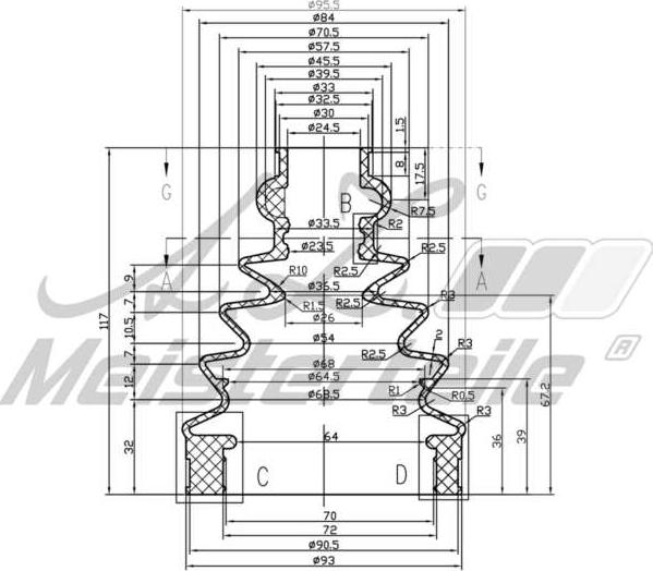 A.Z. Meisterteile AZMT-43-020-1314 - Маншон, полуоска vvparts.bg