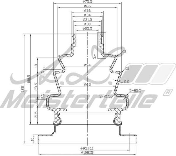 A.Z. Meisterteile AZMT-43-020-1370 - Маншон, полуоска vvparts.bg