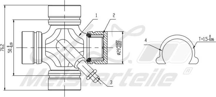 A.Z. Meisterteile AZMT-42-041-1075 - Шарнирно съединение, карданен вал vvparts.bg