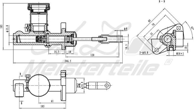 A.Z. Meisterteile AZMT-47-030-1095 - Горна помпа на съединител vvparts.bg