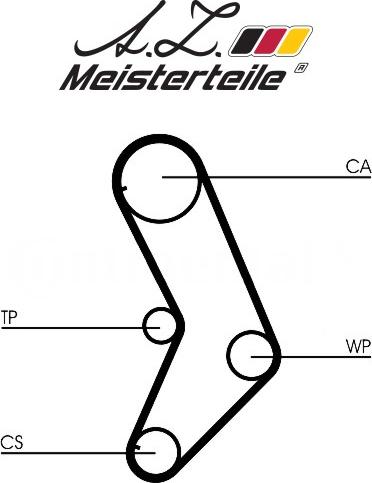 A.Z. Meisterteile AZMT-30-058-2048 - Комплект ангренажен ремък vvparts.bg