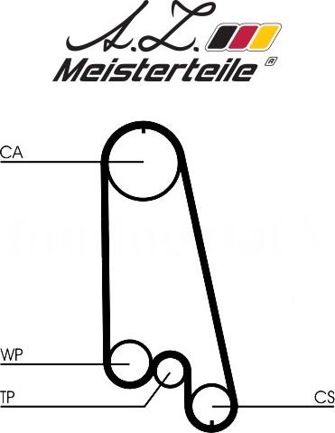 A.Z. Meisterteile AZMT-30-058-2079 - Комплект ангренажен ремък vvparts.bg