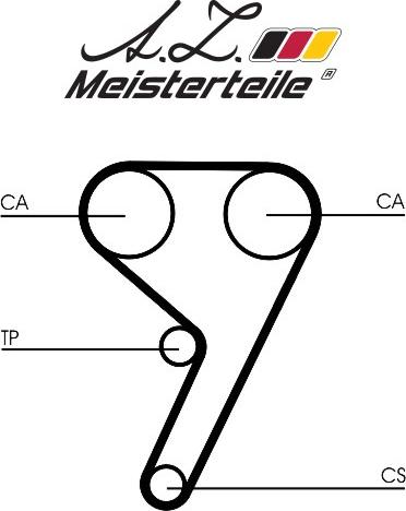 A.Z. Meisterteile AZMT-30-058-2141WP - Комплект ангренажен ремък vvparts.bg