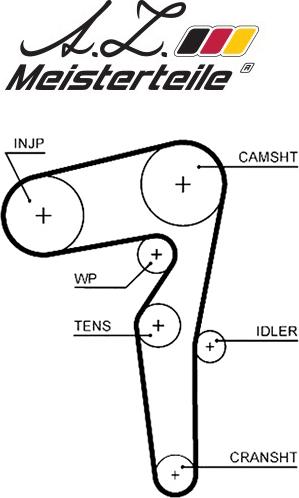 A.Z. Meisterteile AZMT-30-058-2361 - Комплект ангренажен ремък vvparts.bg