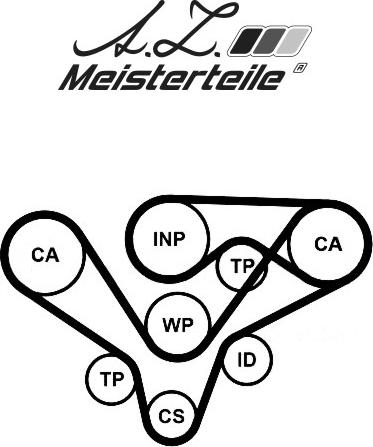 A.Z. Meisterteile AZMT-30-058-2327 - Комплект ангренажен ремък vvparts.bg