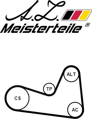 A.Z. Meisterteile AZMT-20-030-1042 - Комплект пистов ремък vvparts.bg