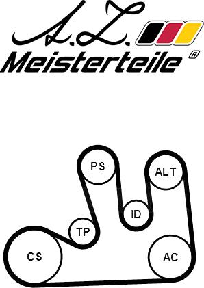 A.Z. Meisterteile AZMT-20-030-1030 - Комплект пистов ремък vvparts.bg