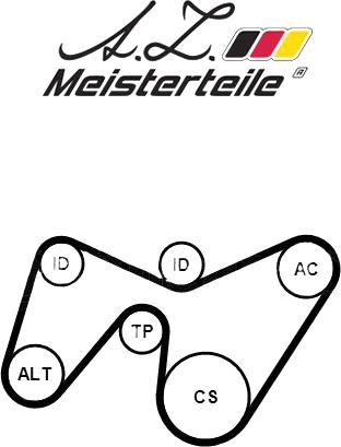 A.Z. Meisterteile AZMT-20-030-1025 - Комплект пистов ремък vvparts.bg